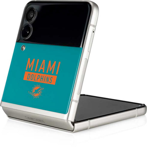 NFL Miami Dolphins Teal Performance Series Galaxy Z Flip4 5G Skin